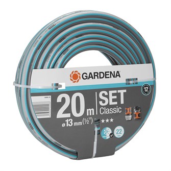 Gardena Classic 20 meter 1/2" haveslange inkl. systemfittings